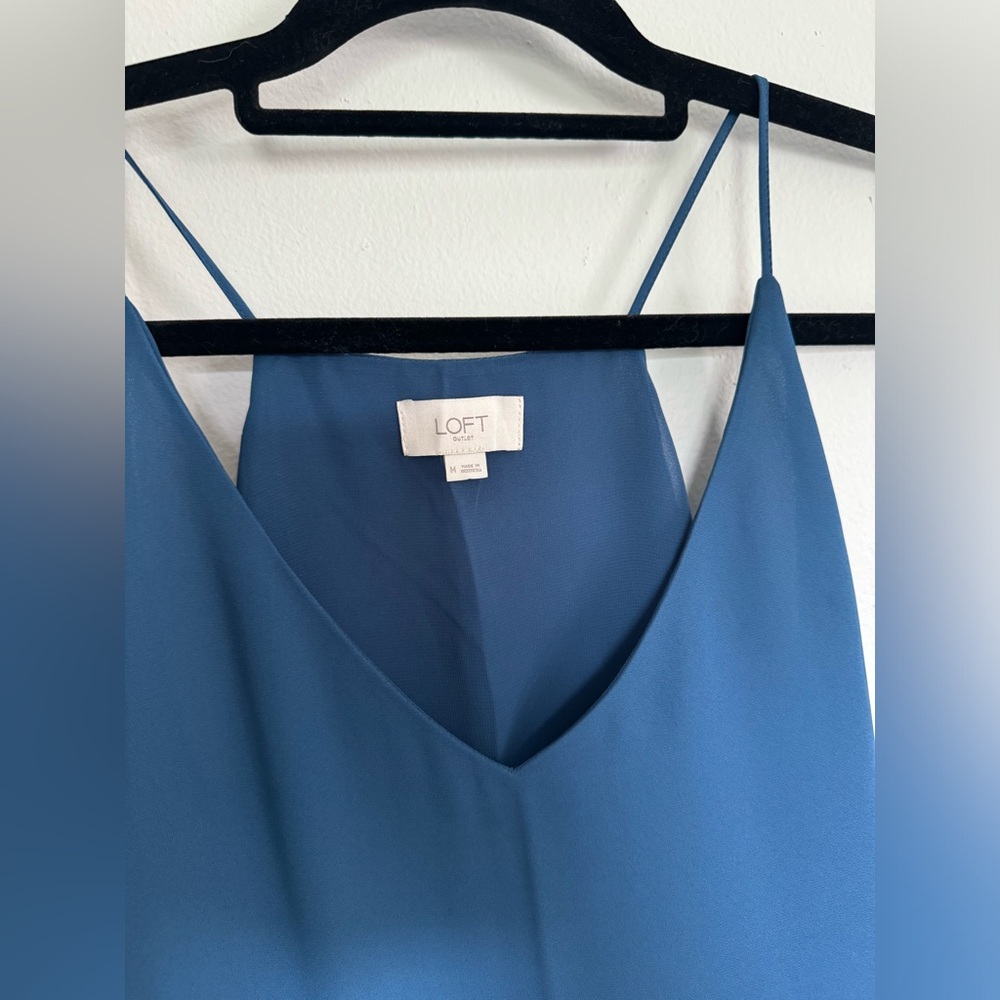 Loft blue tank top NWOT